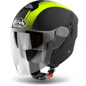 Casque Open Face Airoh Hunter Simple Yellow Matt Casque Open Face Airoh Hunter Simple Yellow Matt