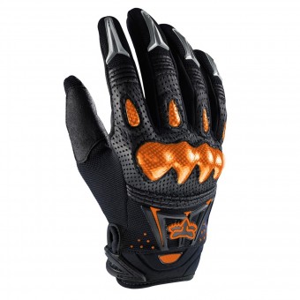 Motocross Gloves FOX Bomber Black Orange Motocross Gloves FOX Bomber Black Orange