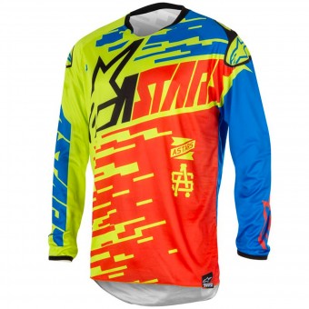 Motocross Jerseys Alpinestars Racer Braap Red Blue Kid Motocross Jerseys Alpinestars Racer Braap Red Blue Kid