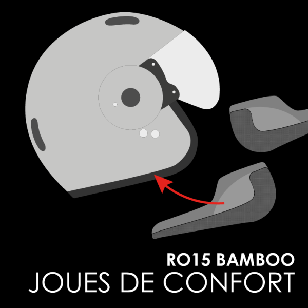 Helmet Padding Roof Bamboo Pair of Cheekpads Helmet Padding Roof Bamboo Pair of Cheekpads