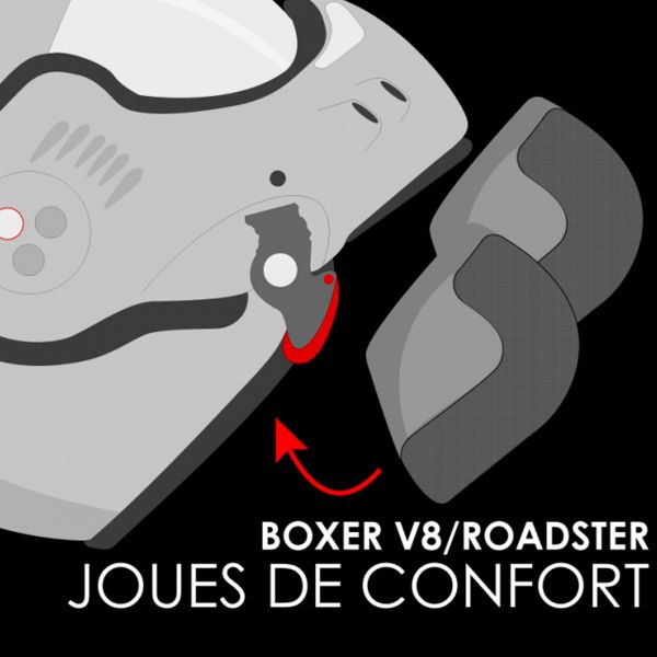 Helmet Padding Roof Pair Of Cheekpads Boxer V-Boxer V8-Roadster-Rats-Rider Helmet Padding Roof Pair Of Cheekpads Boxer V-Boxer V8-Roadster-Rats-Rider