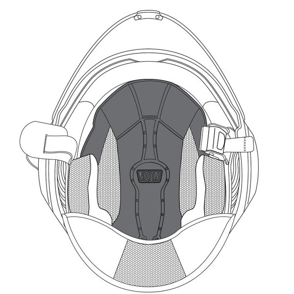 Helmet Padding AGV Fluid inner liner