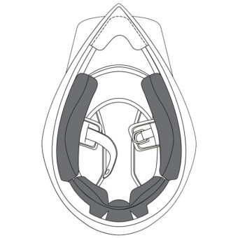 Helmet Padding AGV Pair of AX9 cheekpads 22.06 Helmet Padding AGV Pair of AX9 cheekpads 22.06