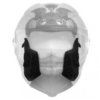 Helmet Padding AGV Pair of Cheekpads Pista GP RR Grey Yellow Helmet Padding AGV Pair of Cheekpads Pista GP RR Grey Yellow