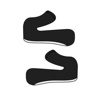 Helmet Padding Airoh Pair of Cheekpads Twist 2.0 Black White Helmet Padding Airoh Pair of Cheekpads Twist 2.0 Black White