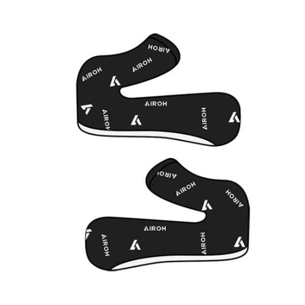 Helmet Padding Airoh Pair of Twist 2.0 cheekpads, black with white letters