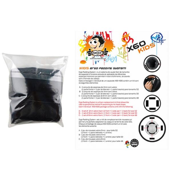 Helmet Padding Nexx Ergo Padding System SX.60 Kids