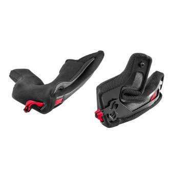 Helmet Padding Nolan Pair of N80-8 cheekpads Black Red Helmet Padding Nolan Pair of N80-8 cheekpads Black Red