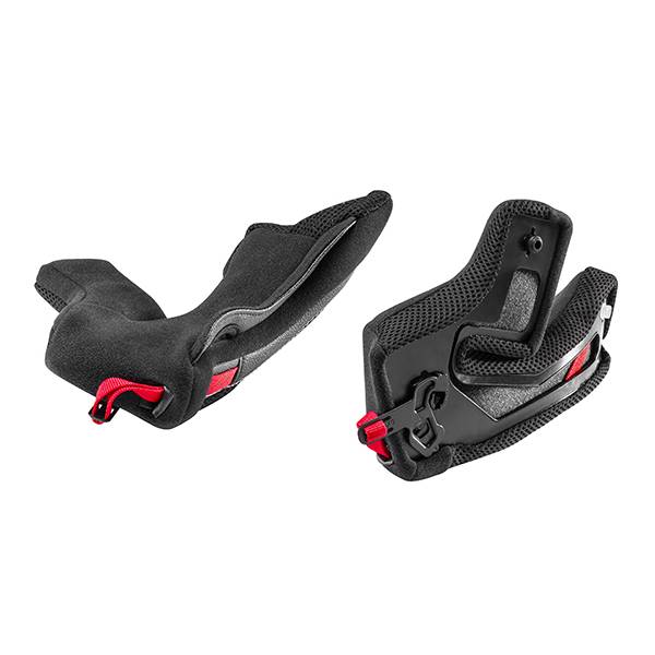 Helmet Padding Nolan Pair of N80-8 cheekpads Black Red