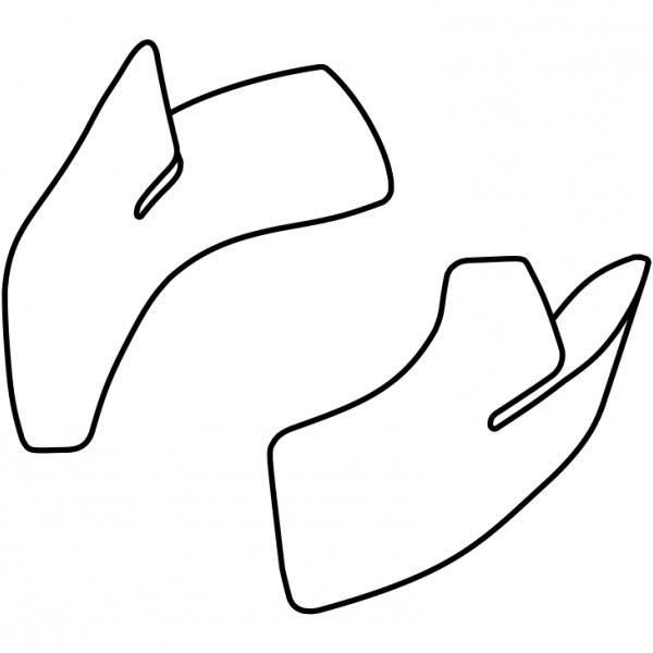 Helmet Padding Roof Pair of RO200 Carbon ECE 22.06 cheekpads