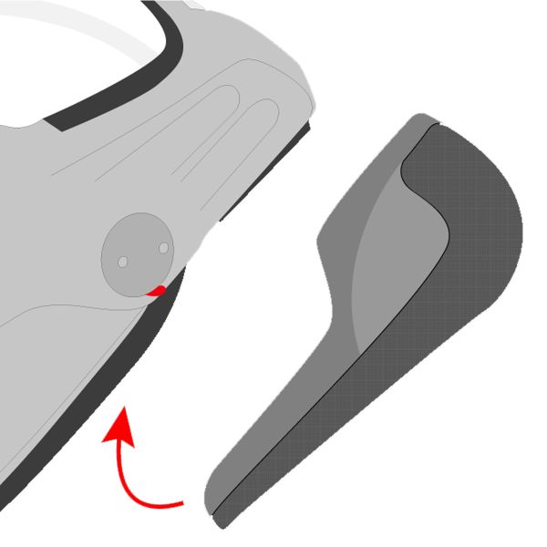 Helmet Padding Roof Pair of RO32 Desmo 3 Carbon cheekpads