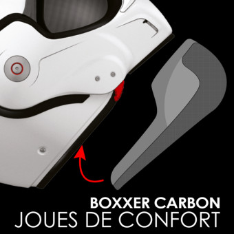 Helmet Padding Roof Pair Of Cheekpads Boxxer Carbon
