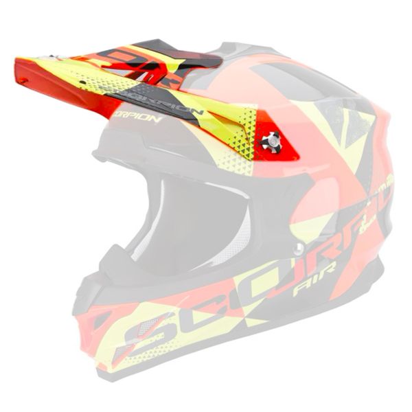 Helmet Spares Scorpion VX-15 Evo Air Akra Black Orange Yellow Peak