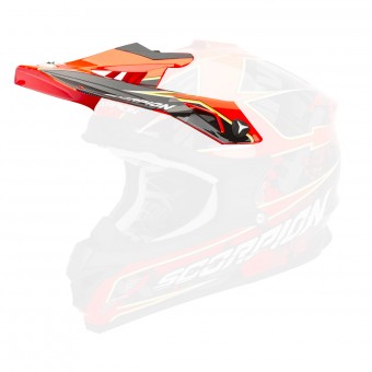 Helmet spares Scorpion VX-15 Evo Air Magma Red Fluo Peak at the 