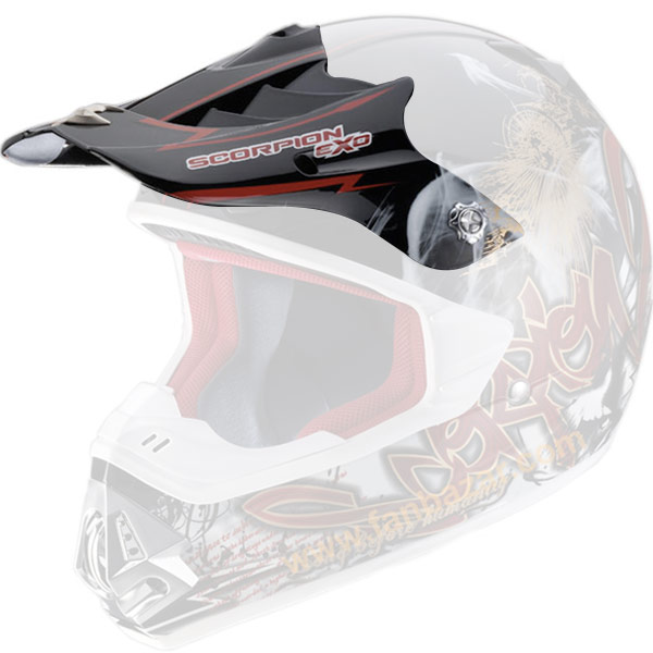 Helmet Spares Scorpion VX-17 Air Eternity Black Red Peak Helmet Spares Scorpion VX-17 Air Eternity Black Red Peak