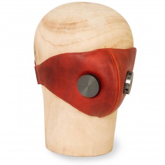 Helmet Spares HEDON Red Hannibal Hypno Calf Leather Face Mask