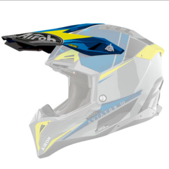 Helmet Spares Airoh Aviator 3 Push blue gloss cap Helmet Spares Airoh Aviator 3 Push blue gloss cap