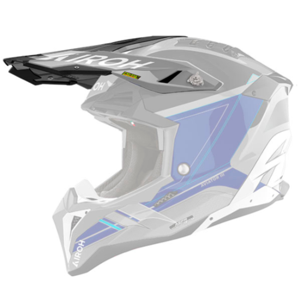Helmet Spares Airoh Aviator 3 Saber blue gloss peak Helmet Spares Airoh Aviator 3 Saber blue gloss peak