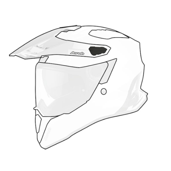 Helmet Spares Airoh Commander Red Gloss Peak