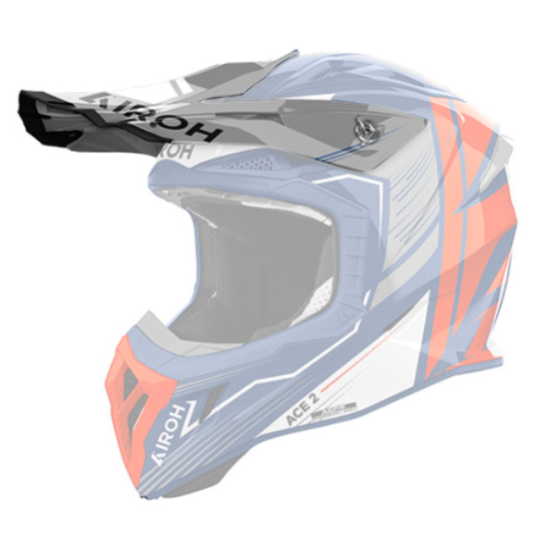 Helmet Spares Airoh Aviator Ace 2 Engine cerulean gloss peak Helmet Spares Airoh Aviator Ace 2 Engine cerulean gloss peak