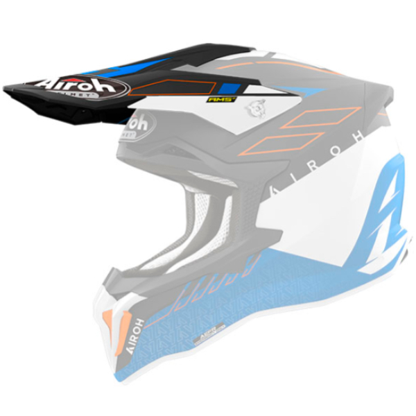 Helmet Spares Airoh Strycker Skin blue matt peak