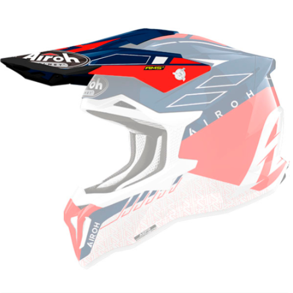 Helmet Spares Airoh Strycker Skin red gloss peak