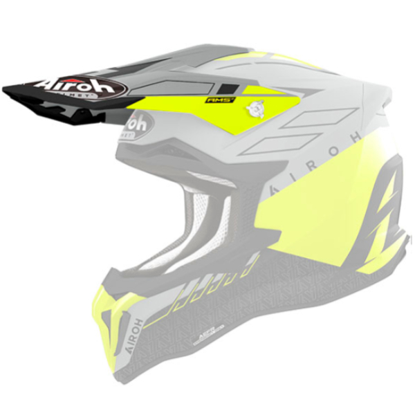 Helmet Spares Airoh Strycker Skin yellow matt peak