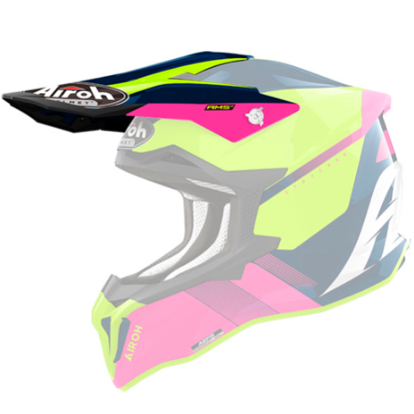 Helmet Spares Airoh Strycker Blazer blue pink gloss cap Helmet Spares Airoh Strycker Blazer blue pink gloss cap