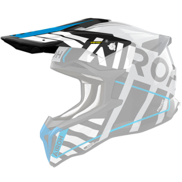 Helmet Spares Airoh Strycker Brave light grey gloss cap Helmet Spares Airoh Strycker Brave light grey gloss cap