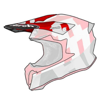 Helmet Spares Airoh Twist 2.0 Frame Red Matt peak