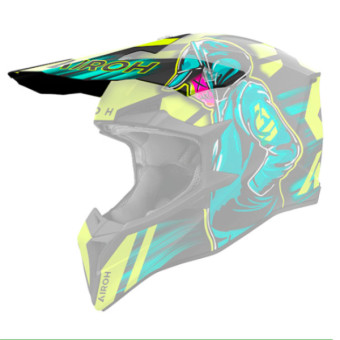 Helmet Spares Airoh Wraaap Cyber yellow matt peak