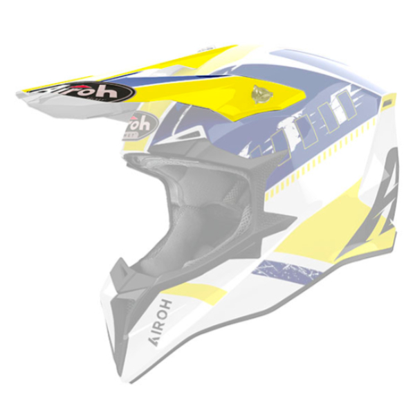 Helmet Spares Airoh Wraaap Feel yellow blue gloss peak Helmet Spares Airoh Wraaap Feel yellow blue gloss peak