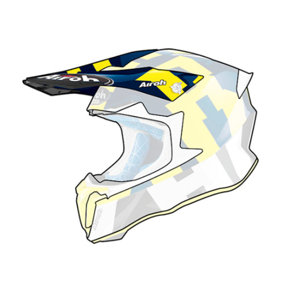 Helmet Spares Airoh Visiere Twist 2.0 Frame Blue Gloss