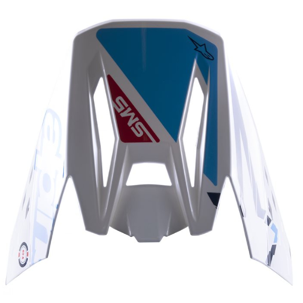 Helmet Spares Alpinestars S-M5 Action White cyan dark blue glossy peak Helmet Spares Alpinestars S-M5 Action White cyan dark blue glossy peak