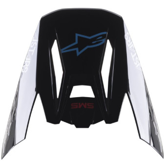 Helmet Spares Alpinestars S-M5 Bond Black cyan glossy peak Helmet Spares Alpinestars S-M5 Bond Black cyan glossy peak