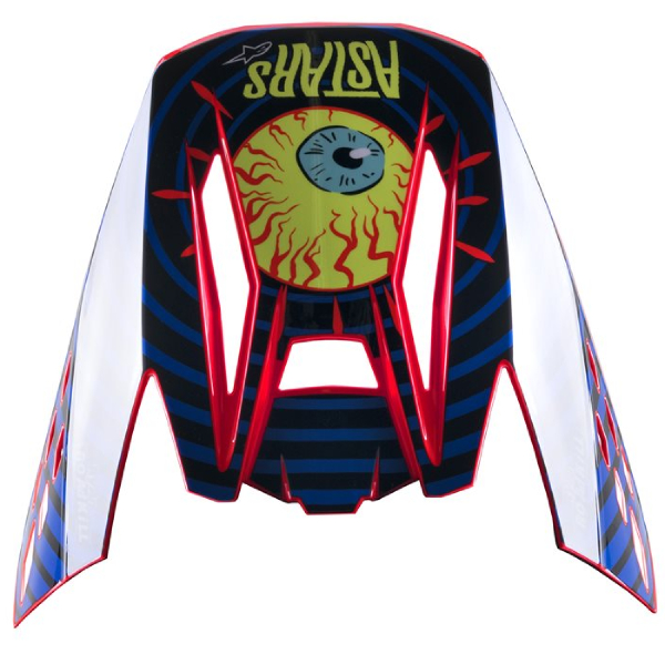 Helmet Spares Alpinestars S-M5 Solar flare cap Black blue red fluo Helmet Spares Alpinestars S-M5 Solar flare cap Black blue red fluo