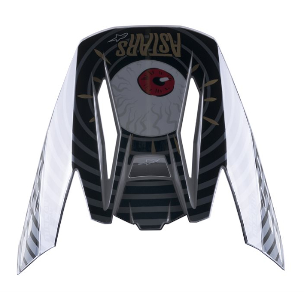 Helmet Spares Alpinestars S-M5 Solar flare cap Black gray gold glossy Helmet Spares Alpinestars S-M5 Solar flare cap Black gray gold glossy