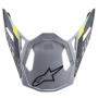 Helmet Spares Alpinestars S-M8 Contact Silver matt peak