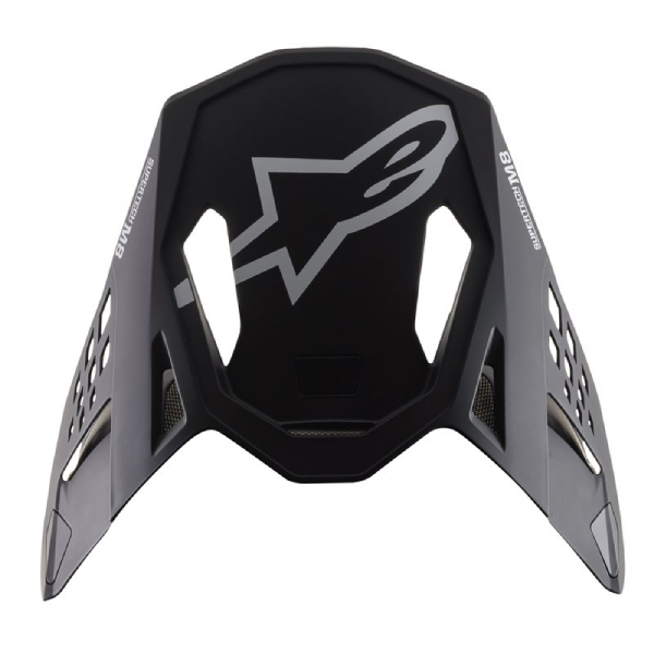 Helmet Spares Alpinestars S-M8 Echo Black white matt peak