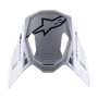 Helmet Spares Alpinestars S-M8 Radium 2 Black white glossy peak