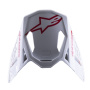 Helmet Spares Alpinestars S-M8 Radium 2 Bright red white glossy peak