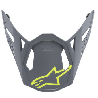 Helmet Spares Alpinestars S-M8 Radium Gray yellow fluo matt peak Helmet Spares Alpinestars S-M8 Radium Gray yellow fluo matt peak