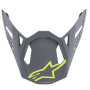 Helmet Spares Alpinestars S-M8 Radium Gray yellow fluo matt peak