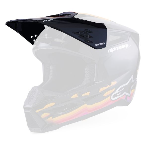 Helmet Spares Alpinestars S-M3 Force Visor Black Glossy