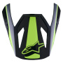 Helmet Spares Alpinestars S-M3 Heat Visor Yellow Fluo Black Glossy