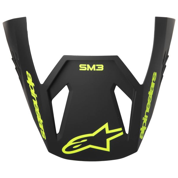 Helmet Spares Alpinestars S-M3 Radium Visor Gray Black Yellow FL Matt