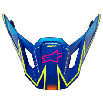 Helmet Spares Alpinestars S-M7 Cast Visor Blue Pink Yellow Fluo Glossy