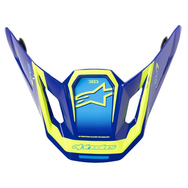 Helmet Spares Alpinestars S-M7 Deed Visor Blue Yellow Fluo Glossy Helmet Spares Alpinestars S-M7 Deed Visor Blue Yellow Fluo Glossy
