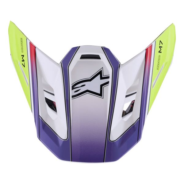 Helmet Spares Alpinestars S-M7 Fuse Visor Wh Yellow Fluo Purple Glossy Helmet Spares Alpinestars S-M7 Fuse Visor Wh Yellow Fluo Purple Glossy
