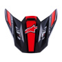 Helmet Spares Alpinestars S-M7 Rise Visor Black Silver Red Fluo Glossy
